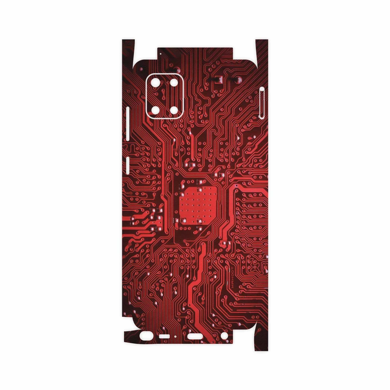 برچسب پوششی ماهوت مدل Red Printed Circuit Board-FullSkin مناسب برای گوشی موبایل سامسونگ Galaxy Note 10 Lite