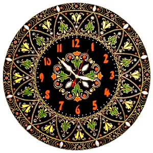 ساعت دیواری چوبی مدل لوتوس کد 01