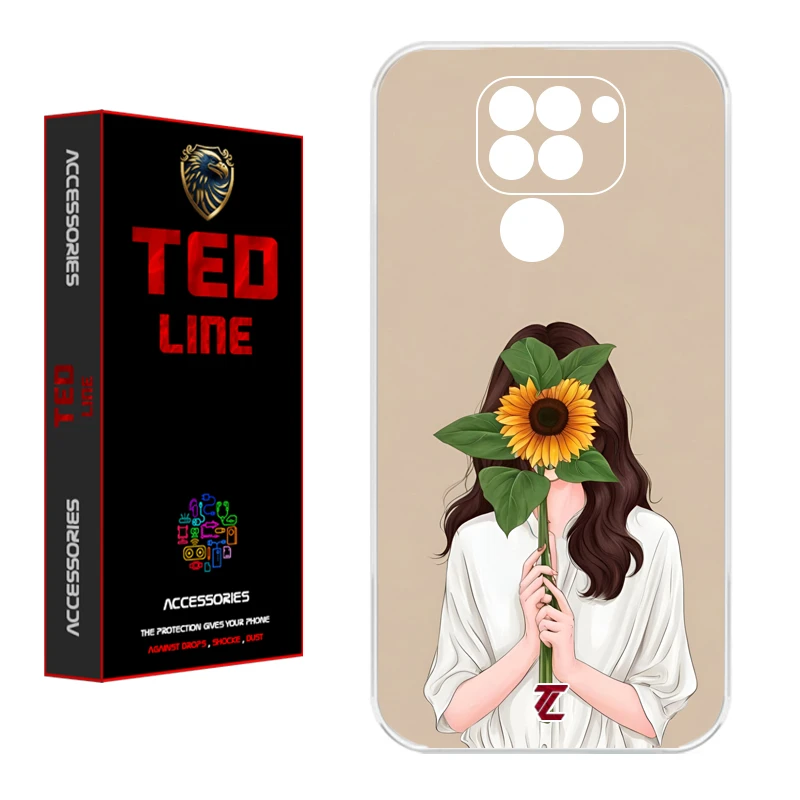 کاور تدلاین طرح دختر آفتابگردان کد 1153 مناسب برای گوشی موبایل شیائومی Redmi Note 9