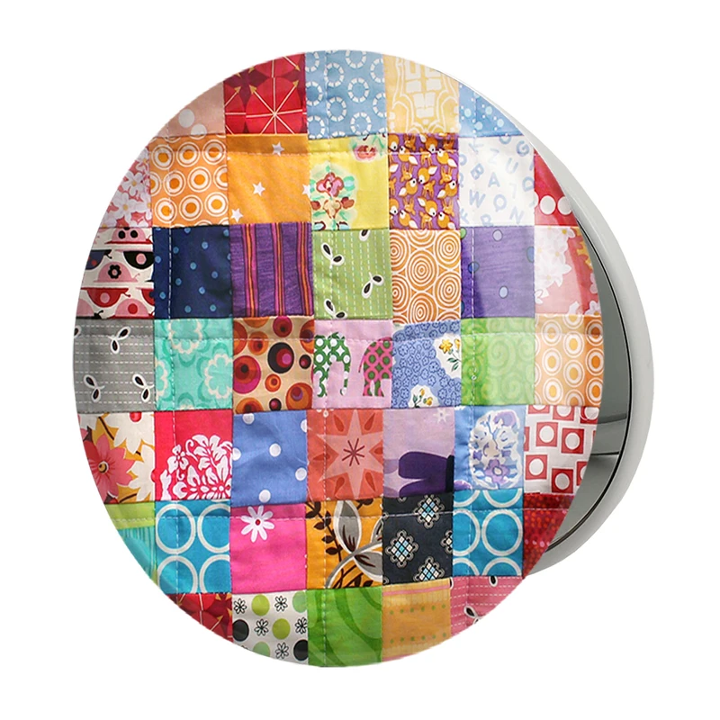 آینه جیبی خندالو طرح چهل تکه مدل تاشو کد 5325 