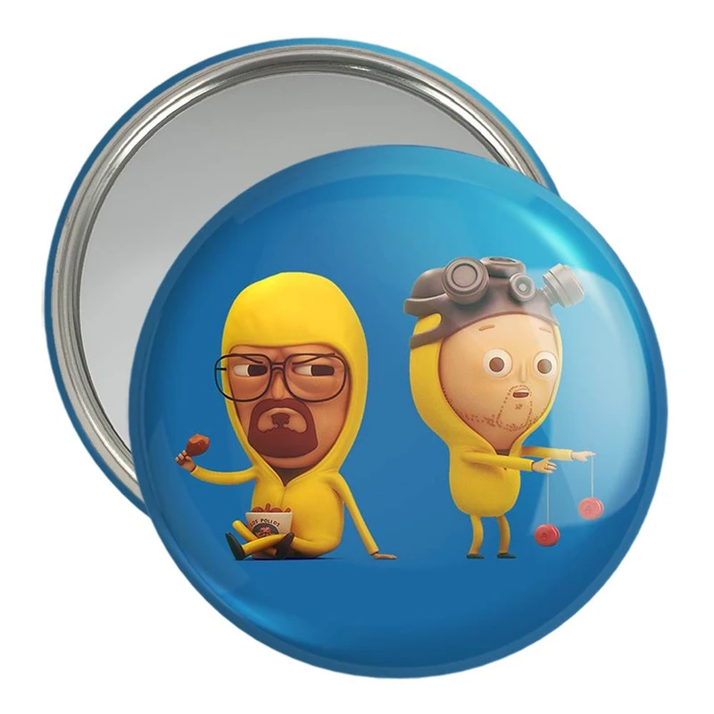 آینه جیبی خندالو مدل والتر وایت و جسی پینکمن سریال بریکینگ بد Breaking Bad  کد 13299