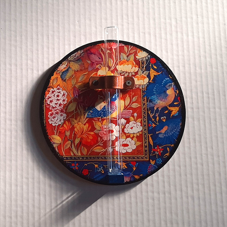 گلدان دیواری طرح مینیاتوری به همراه شیشه مجموعه 4 عددی