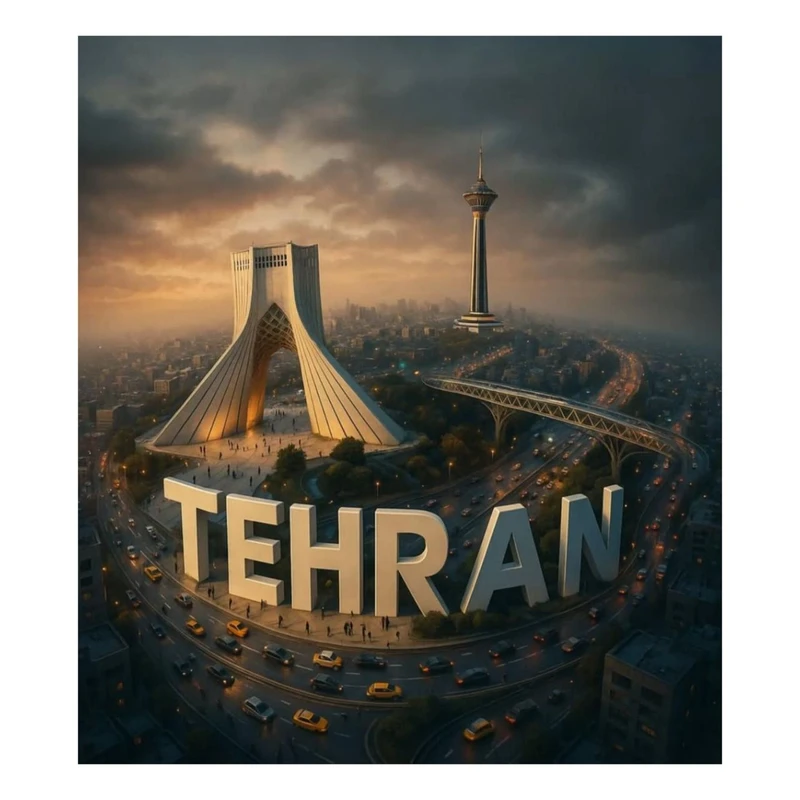 استیکر پارچه و لباس پاد آفرین مدل میدان آزادی تهران کد 2561