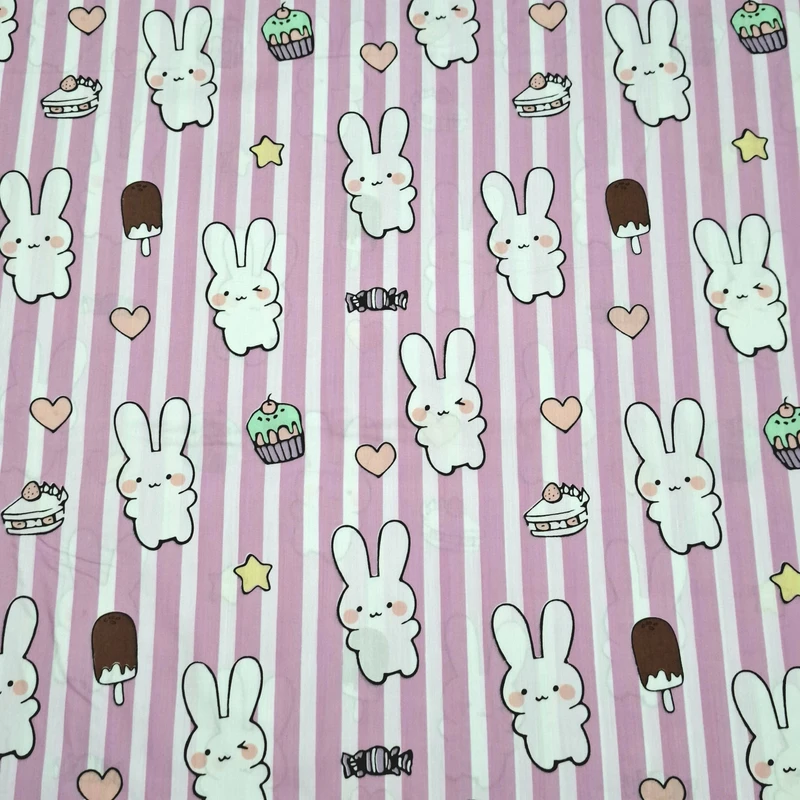 پارچه ملحفه عرض 1.5 متر مدل خرگوشی کد 2 رنگ صورتی