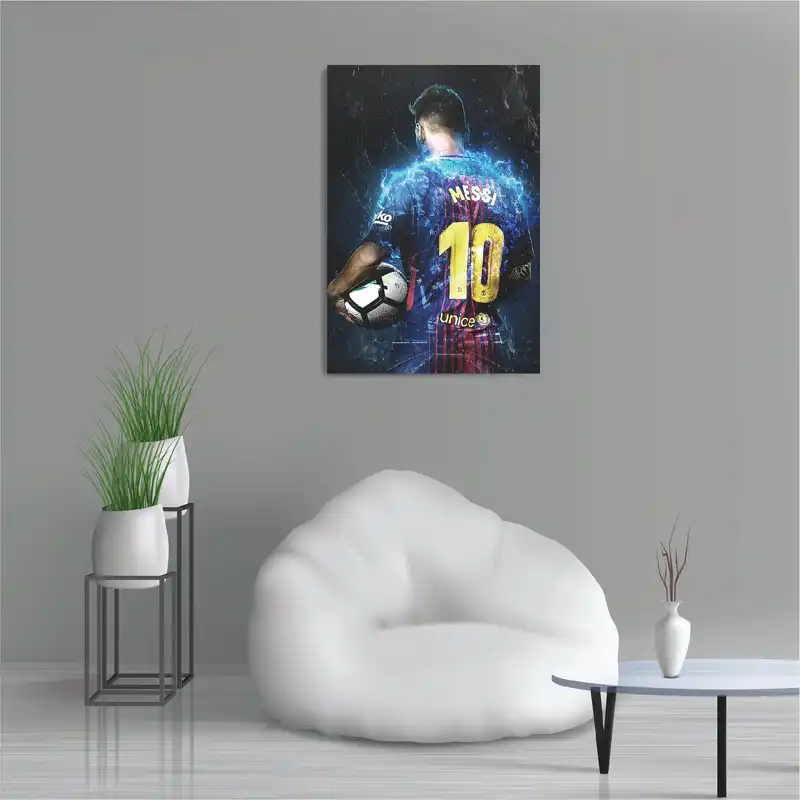تابلو شاسی طرح فوتبالی لیونل مسی Football Lionel Messi مدل M0496