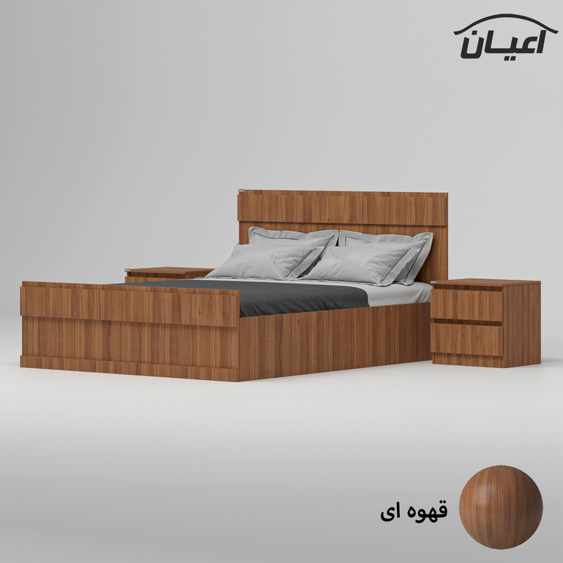 سرویس خواب دونفره اعیان مدل FH864 سایز 160x200 سانتی متر  مجموعه سه عددی