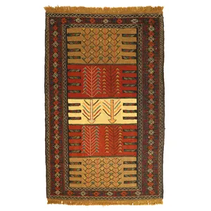 گلیم دستبافت مدل کردی کد 410354