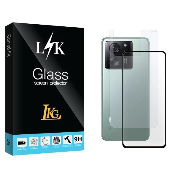 محافظ صفحه نمایش شیشه ای ال کا جی مدل LKK مناسب برای گوشی موبایل شیائومی 13T به همراه محافظ پشت گوشی