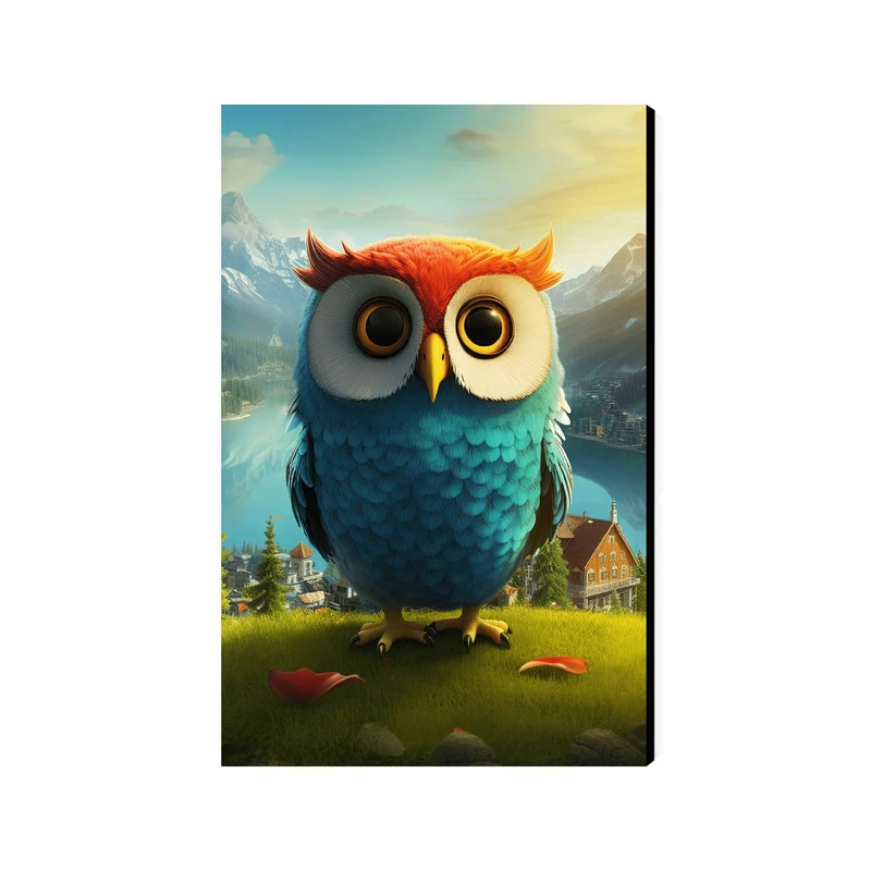 تابلو شاسی عرش مدل فانتزی پرنده جغد کد As4563