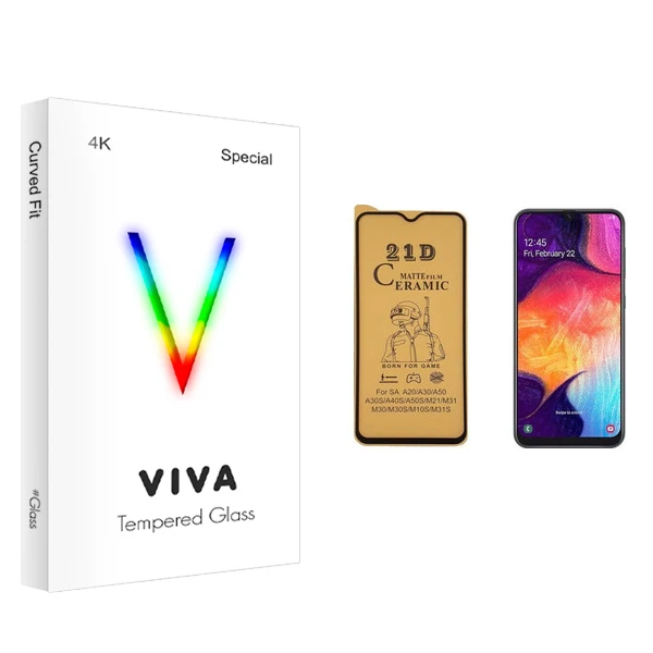 محافظ صفحه نمایش سرامیکی ویوا مدل 4K مناسب برای گوشی موبایل سامسونگ Galaxy A50