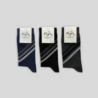 جوراب  ساق بلند مردانه پالوته مدل PLT-P7 مجموعه 3 عددی
