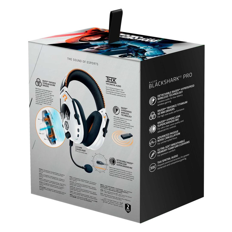 هدفون مخصوص بازی بی سیم ریزر مدل BLACKSHARK V2 PRO RAINBOW EDITION 3