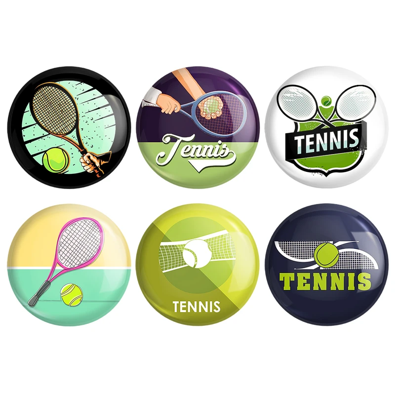 مگنت خندالو طرح تنیس Tennis کد 1720B مجموعه 6 عددی