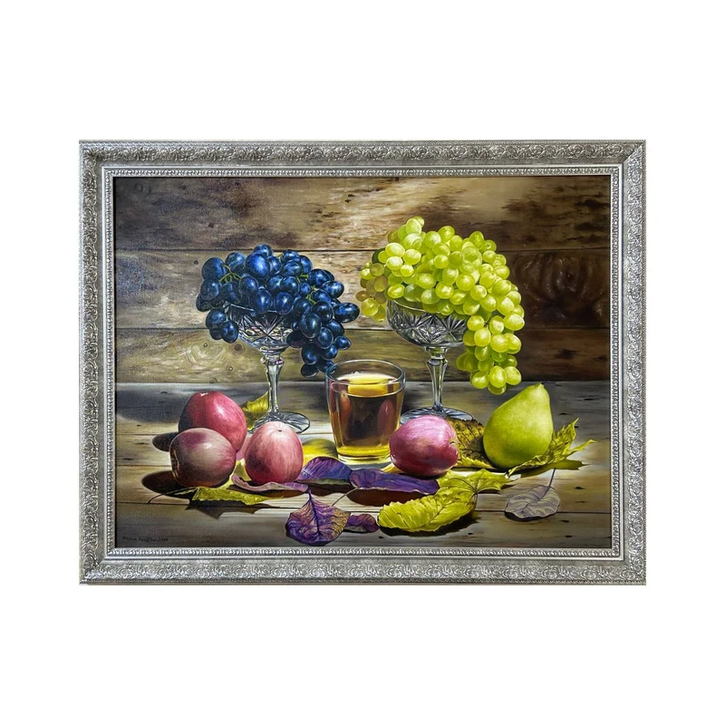 تابلو نقاشی رنگ روغن به سبک رئالیسم طرح میوه 