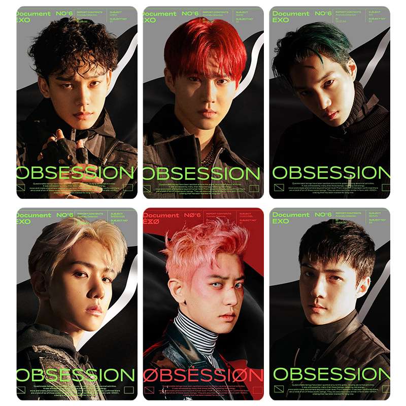 استیکر کارت مدل PH-482 طرح فتوکارت اکسو EXO بسته 6 عددی