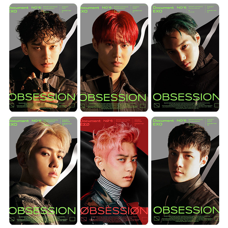 استیکر کارت مدل PH-482 طرح فتوکارت اکسو EXO بسته 6 عددی