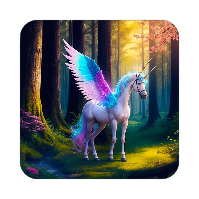 زیر لیوانی کاکتی طرح اسب تک شاخ و یونیکورن مدل mp29352