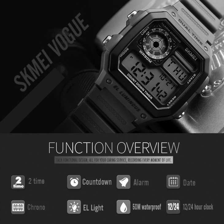 ساعت مچی دیجیتال مردانه اسکمی مدل 1299blc ساعت مچی دیجیتال مردانه اسکمی مدل 1299blc