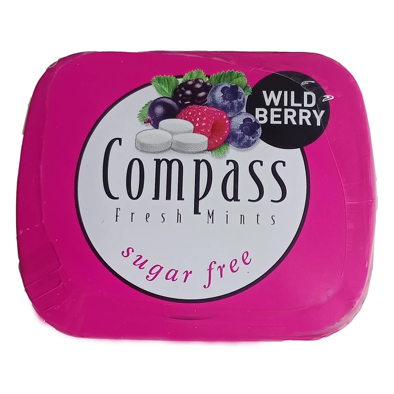 قرص خوشبو کننده دهان بدون شکر مخلوط توت کامپس - 14 گرم بسته 50 عددی