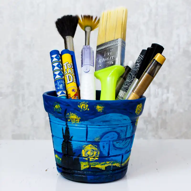 گلدان سفالی مدل شب پرستاره ونگوک کد 10