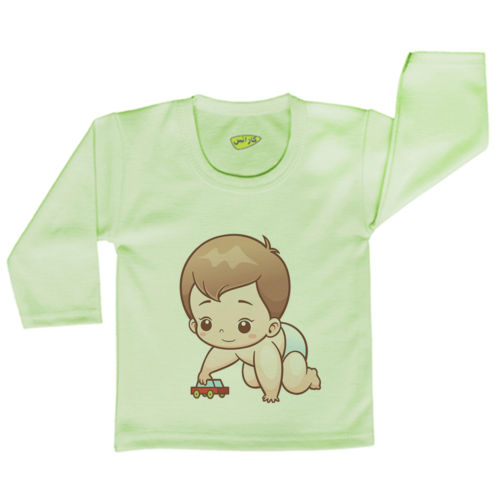 تی شرت آستین بلند نوزادی کارانس مدل TLBG-3094