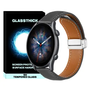 Glassthick Mag Leather GL Band for Amazfit Size 20mm GTR 42mm / Pop / Pop 2 / Pop Pro smartwatch