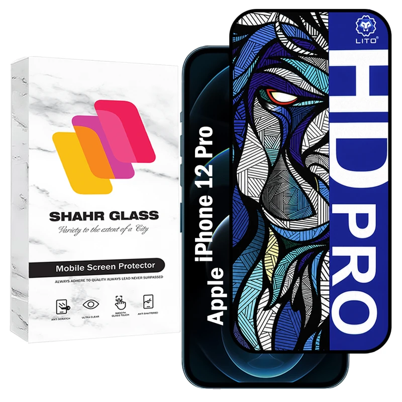 محافظ صفحه نمایش شهر گلس مدل LITOHDS مناسب برای گوشی موبایل اپل iPhone 12 Pro