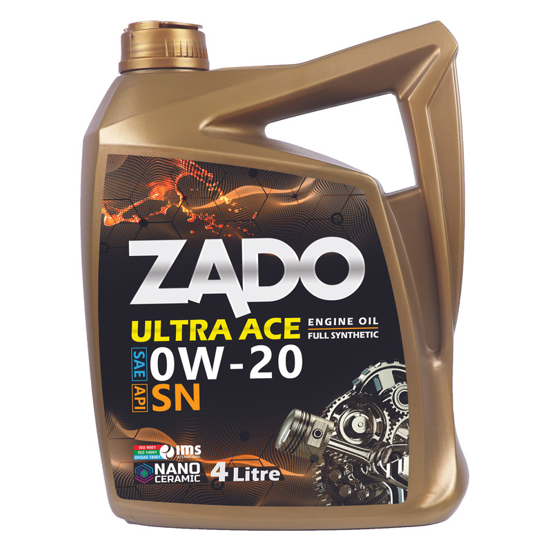 روغن موتور خودرو زادو مدل 0W20-SN-16000 ULTRA ACE حجم 4 لیتر