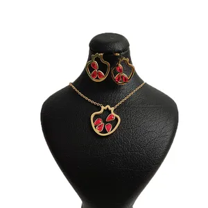 نیم ست زنانه مدل انار نگین دار