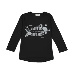 تی شرت دخترانه ال سی وایکیکی مدل W182581Z4-CVL-NEWBLACK