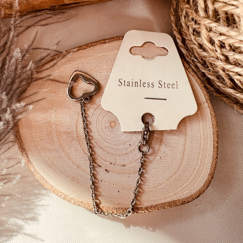 آویز ساعت زنانه استینلس استیل مدل قلب