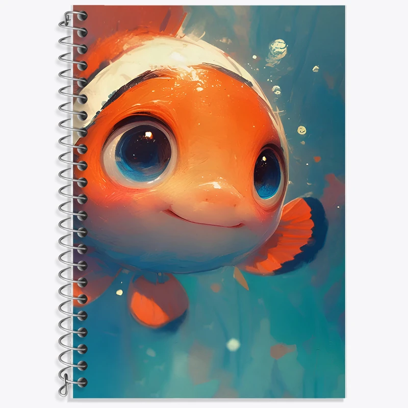 دفتر زبان 50 برگ خندالو مدل سه خط طرح نمو (Nemo) کد F7254