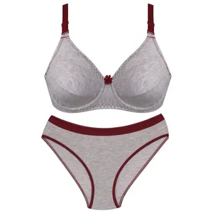 ست شورت و سوتین زنانه پانیذ مدل 9004 رنگ زرشکی