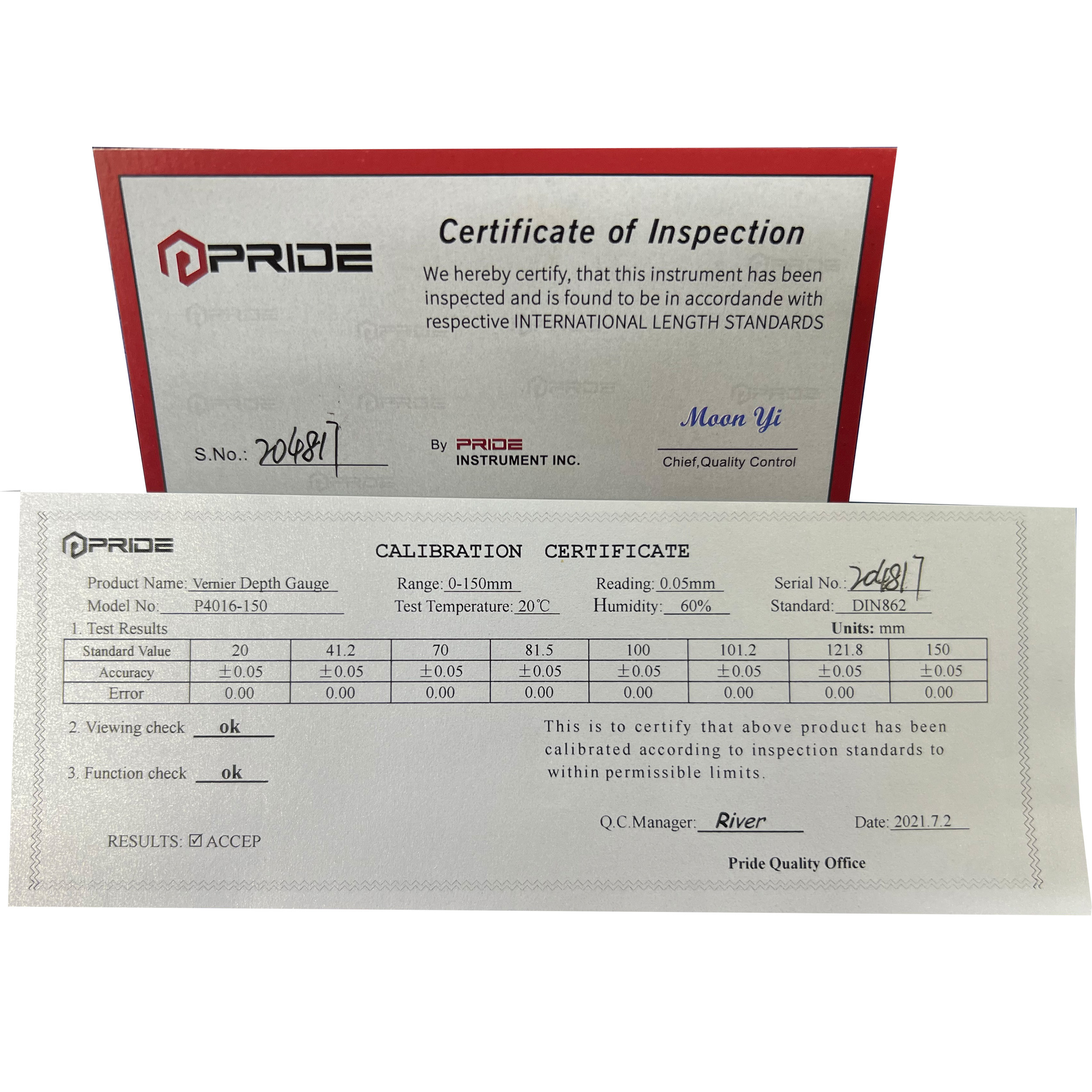 کولیس پراید مدل P4016-150 گستره 0-150 میلیمتر