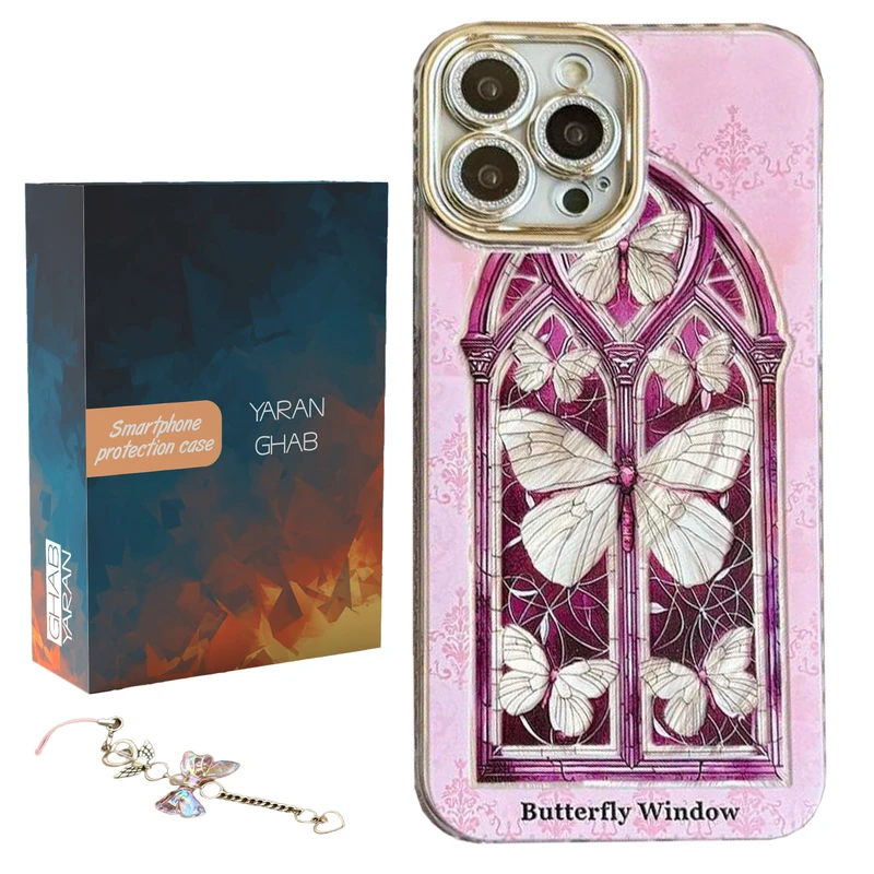 کاور یاران قاب مدل ساده مناسب برای گوشی موبایل اپل iPhone 13 Pro به همراه بندآویز