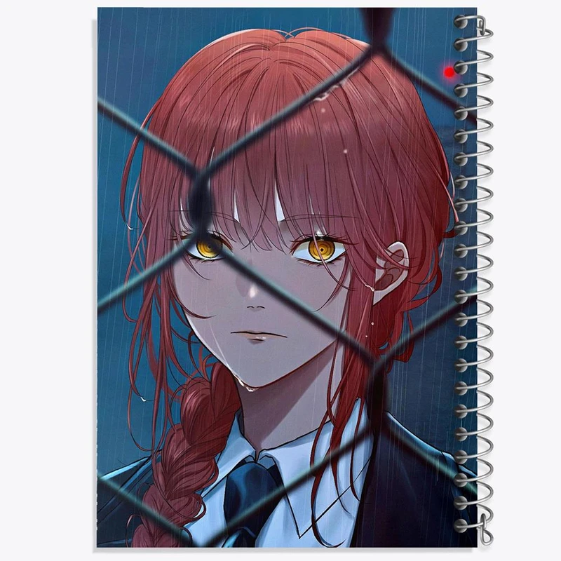 دفتر ژورنال نویسی 50 برگ خندالو مدل نقطه ای طرح ماکیما انیمه مرد اره ای Chainsaw Man کد 17973