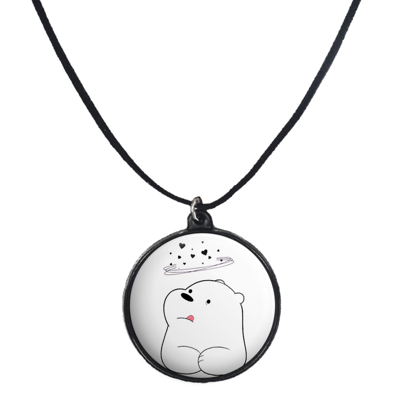 گردنبند پرمانه طرح خرس‌های کله‌فندقی کد pmb.10257 مدل دو طرفه