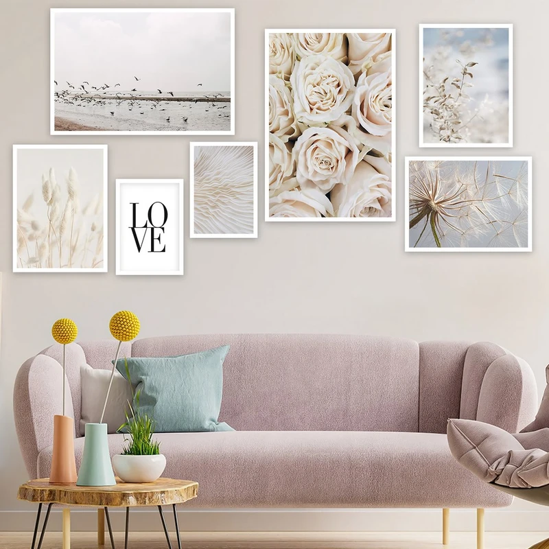 تابلو بکلیت طرح مدرن طبیعت مدل شاین اکلیلی W-753 مجموعه 7 عددی