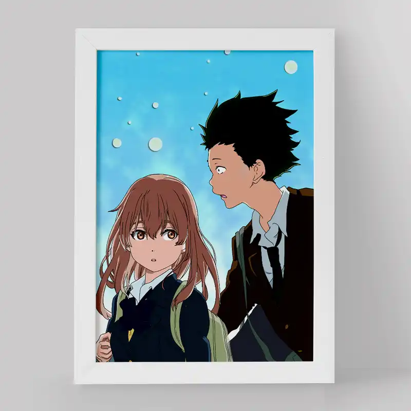 تابلو خندالو مدل شوکو نیشیمیا و شویا ایشیدا انیمه سایلنت ویس کد 15789