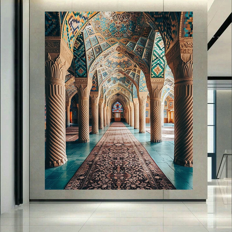 پوستر طرح مخمل مدل معماری اسلیمی کد PD2067