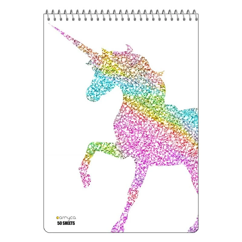 دفتر نقاشی 50 برگ سیمی کارنیکا طرح یونیکورن Unicorn کد 73647