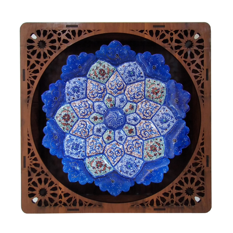 	بشقاب میناکاری مدل گل کد M120