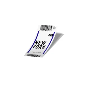استیکر لپ تاپ لولو طرح بلیط هواپیما به نیویورک BOARDING PASS TO NEW YORK کد 759