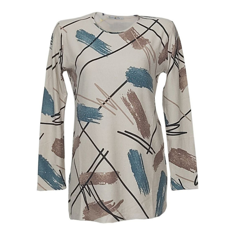 بلوز آستین بلند زنانه مدل موهر نگین دار مجلسی ۷۷۹