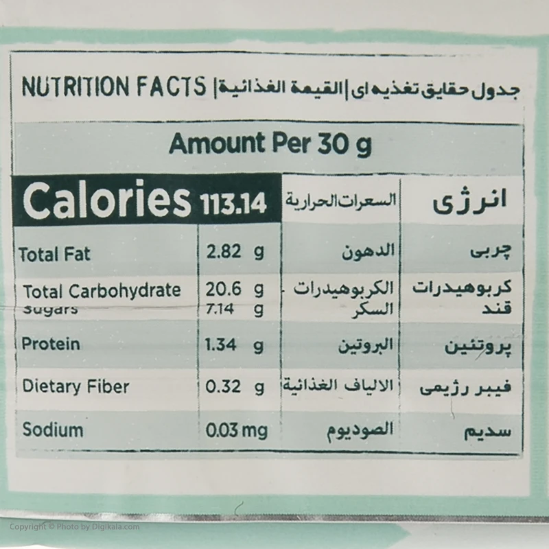 مانیبار غلات وانیلی مانی - 30 گرم بسته 24 عددی  عکس شماره 4