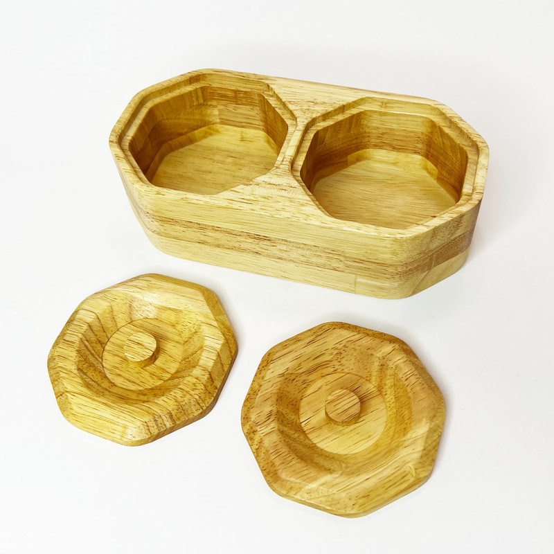 قندان مدل چوبی 6 گوش دوقلو Z18