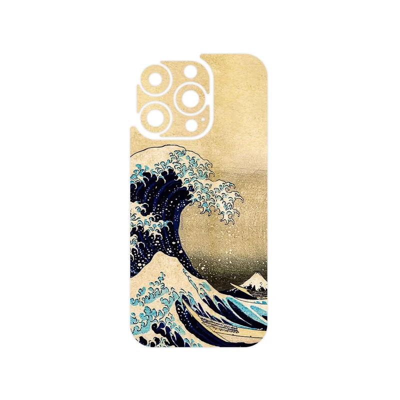 برچسب پوششی ماهوت مدل The Great Wave off Kanagawa of Hokusai مناسب برای گوشی موبایل اپل iPhone 16 Pro