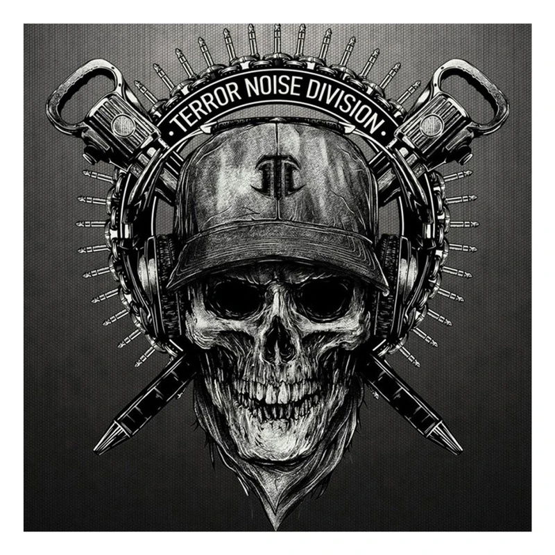 تابلو شاسی مدل R1137 طرح جمجمه و اسکلت