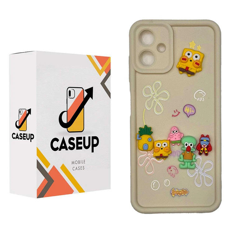 کاور کیس آپ مدل فانتزی طرح باب اسفنجی کد F03 مناسب برای گوشی موبایل سامسونگ Galaxy A06