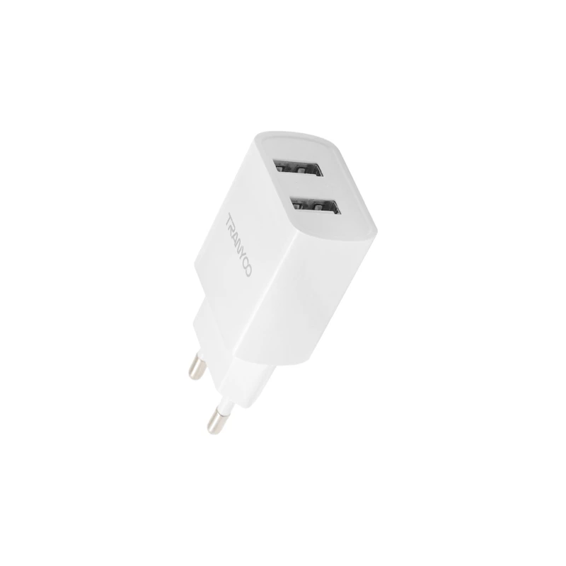 شارژر دیواری 12 وات دو پورت ترانیو مدل v16-c به همراه کابل usb-c